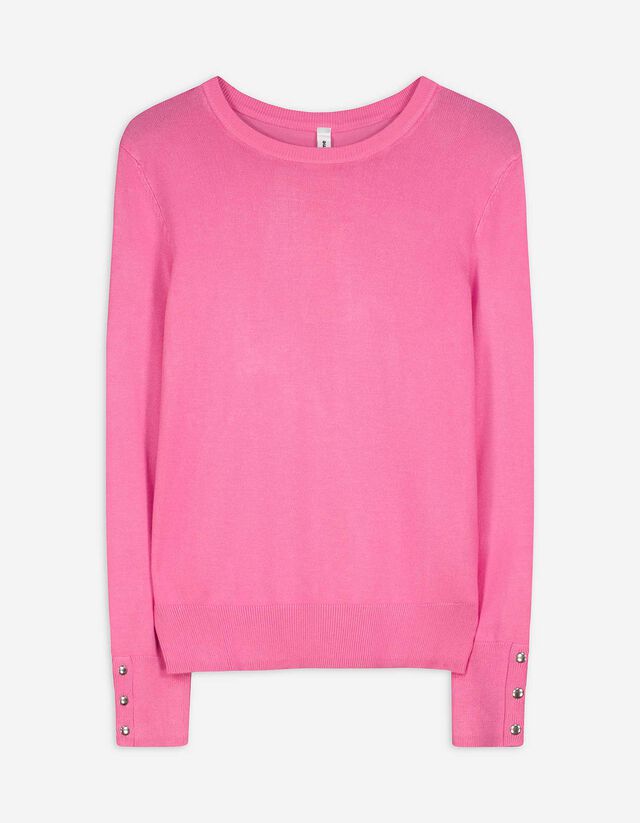 Pull-over - Boutons décoratifs - rose